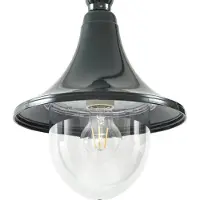 LINDBY utelampe Daphne, 220 cm, grønn, metall, E27