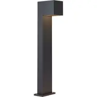 QAZQA Utendørs lampe svart 65 cm inkl. LED IP64 med dimbart lys og solcellepanel - Charlene