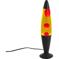 QAZQA Lavalampe gul med rød voks inkl. LED - Molten Lava