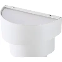 LINDBY utendørs LED-vegglampe Valir, hvit, tre skjerm, IP54