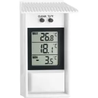 TFA-Dostmann 30.1053, Elektronisk miljøtermometer, Inne/Ute, Digitalt, Sort, Hvit, Plast, Vegg