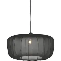 Steinhauer Hengelampe Sparkled Light, svart nylon, Ø 60 cm, E27