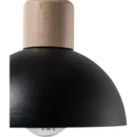 Emibig Seco pendellampe, Ø 18 cm, svart, metall/tre