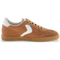 Voile Blanche for woman. 2018630 Ines Brown Leather Sneakers (38), Flat, Laces, Casual, Pink