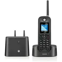 Motorola O201, DECT telefon, Trådløst håndsett, Høyttalertelefon, 200 oppføringer, Ringe-ID, Sort