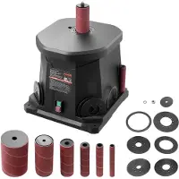 Vevor oscillerende spindelsliper, 2000 o/min stasjonær spindelsliper med 6 hylser (12,7–76,2 mm), 15 mm slaglengde og støvtilkoblingsport for møbelfinish, håndverkssliping, gjør-det-selv-trearbeid