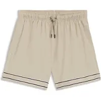 BOSS for man. 50561077 Light beige Resort Tape swimsuit (M), Beachwear, Polyester