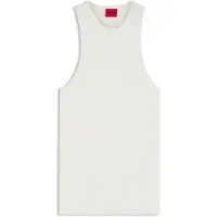 HUGO for woman. 50539890 Sarepla beige T-shirt (L), White, Casual, Cotton, Sleeveless / Straps