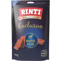 Rinti Singleprotein Exclusive Snack storpakke - Sparepakke: 3 x 140 g ren hest