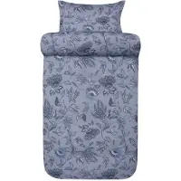 Hoie Sengetøy 140x200 cm - 100% bomullssatin - - Mille Denim Blå