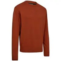 Deerhunter Harrington rundhalset strikkegenser Herre Oak Rust Melange S