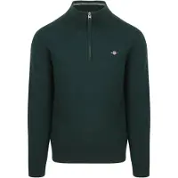 Gant for man. 87213 Green half-zip pullover (L), Casual, Wool, Long sleeve