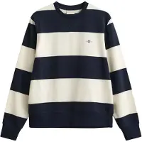 Gant for man. 2067117 Striped navy crew neck sweatshirt (M), Casual, Cotton