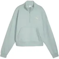 Puma Class Half-Zip Short Crew Women, Clothing, Light Moss, XL
