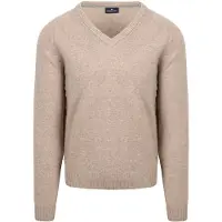 Steppin' Out Genser V-Hals Lammeull Beige Størrelse