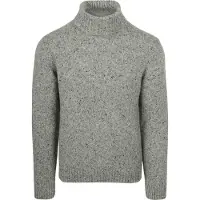 Suitable Rullekrage Donegal Tweed Eco Ull Grå Størrelse