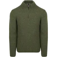 Suitable Half Zip Genser Donegal Tweed Øko Ull Grønn Størrelse