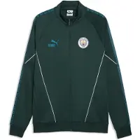 Puma Manchester City KING Anthem Jacket Men, Clothing, Green Terrain/Tropical Blue, L