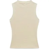 GUESS for woman. W6GP14K2940 Top Francine Smock Hotfix beige (M), Polyester, Sleeveless / Straps