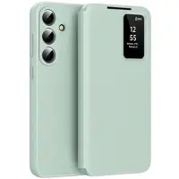 Mtp Products Samsung Galaxy S26+ Smart Clear View Flip-etui med kortspor - lysegrønn