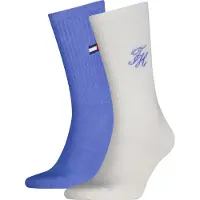 Tommy Hilfiger Sokker - 2-pack - Hvit/Blå - - 39/42 - Sokker