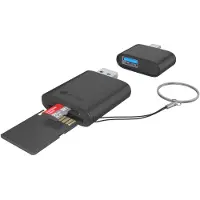 Icy Box IB-CR204-CU3 - card reader - USB 3.2 Gen 1 / USB-C / USB-A