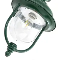 LINDBY utendørs vegglampe Clint, grønn, nedadrettet lys, IP44