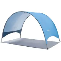 Vevor Strandtelt Solly for 3 personer, UPF 50+ beskyttelse, Bærbar solskjerming med bæreveske og bakkespyd, Lett og enkel oppsett strandparasoll for camping, fiske, utendørs piknik