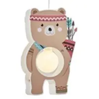 Elobra Hengelampe Små indianere, Bamse Bjørn, brun