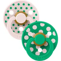 BIBS Colour Smokker - Str. 1 - Rund - 2-pack - Petal/Cactus - - 0-6 md - Smokk