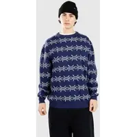 Santa Cruz Wired Knit Crew Strikket genser blå