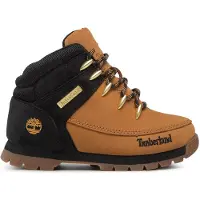 Timberland unisex for kids. TB0A1NLB2311 Euro Sprint yellow mid-calf leather lace-up boots (34), Flat, Laces, Casual, children's fashion