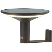 KLEWE LED-vegglampe Keope, antrasitt, Ø 21 cm aluminium IP65