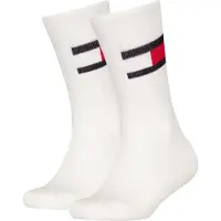 Tommy Hilfiger Sokker - Rib - 2-pack - Hvit - - 39/42 - Sokker