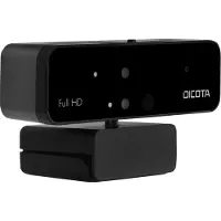 Dicota Webcam PRO Face Recognition - Nettkamera - farge - 1920 x 1080 - 1080p - lyd - USB 2.0