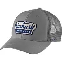 Carhartt Rugged Flex Twill Mesh-Back Script Patch Cap Men Steel