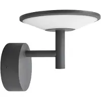 LUCANDE utendørs LED-vegglampe Fenia, antrasitt, aluminium, IP65