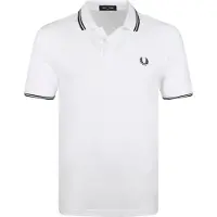 Fred perry M3600 poloskjorte i hvit Hvit Størrelse