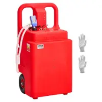 Vevor drivstoffbeholder, 32 gallon, bærbar drivstofftank med 12V DC 2,5 GPM elektrisk drivstoffoverføringspumpe, 4 fot leveringsslange og autostopp-sensordyse, tankadaptere, egnet for diesel og bensin