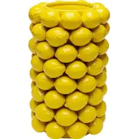 Kare Vase Lemon Juice, høyde 43 cm, Ø 26 cm, porselen, gul
