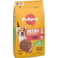 Pedigree Mini Adult < 10 kg med storfe og grønnsaker - 6 x 1,4 kg
