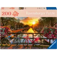 Ravensburger Puslespill - 200 XL Brikker - Sunset i Amsterdam - - OneSize - Puslespill
