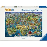 Ravensburger Verdenskart 5000p (12001738) Puslespill