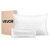 Vevor Sengepute for Soverom, Queen Size Luksuriøs Kvalitetshotellpute med Memory Foam-fyll, Støttende og Justerbar, Inkluderer Naturlig Treputetrekk, Sengetøy for Rygg-, Mage- og Sidesovere