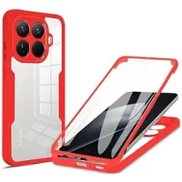 Mtp Products Xiaomi 15T Pro 360 Beskyttelse Deksel - Rød / Klar