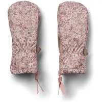 Wheat Votter m. Fleece - Rose Dust Blomster m. Glidelås - - 6-12 md - Votter