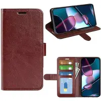 Mtp Products Motorola Edge 30 Lommebok-deksel med Magnetisk Lukning - Brun