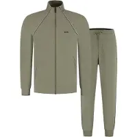 BOSS for man. 50555906 Tracksuit with green contrast piping (L), Casual, Sport, Cotton, Multisport, Long sleeve