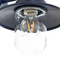 LINDBY vegglampe Eloretta, svart/blå, stål, IP44, E27