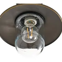 LINDBY vegglampe Eloretta, antikk messing, stål, IP44, E27